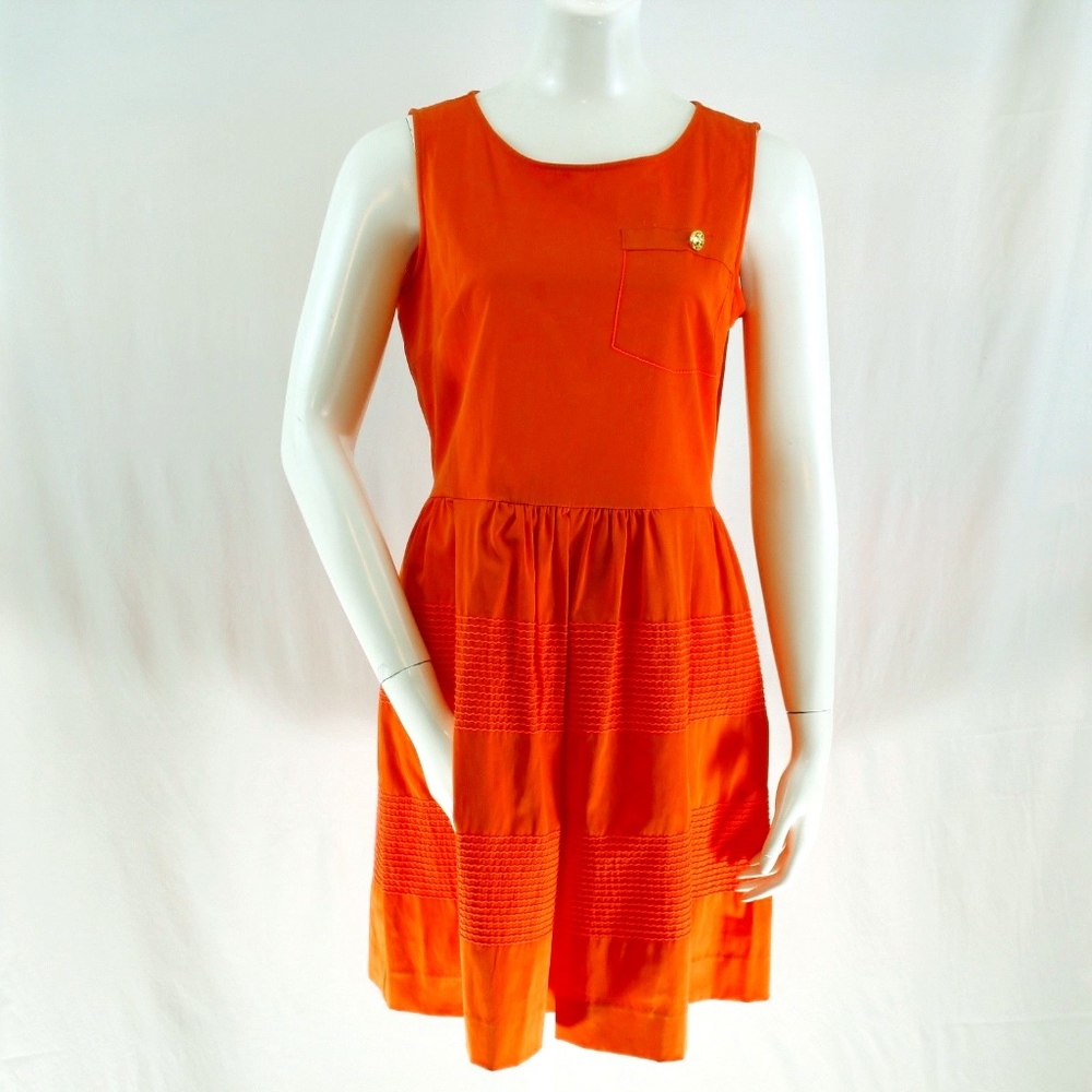 Daniel Cremieux Orange Sleeveless Dress